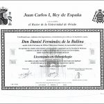 Titulo dentista Daniel Fernandez Ballina